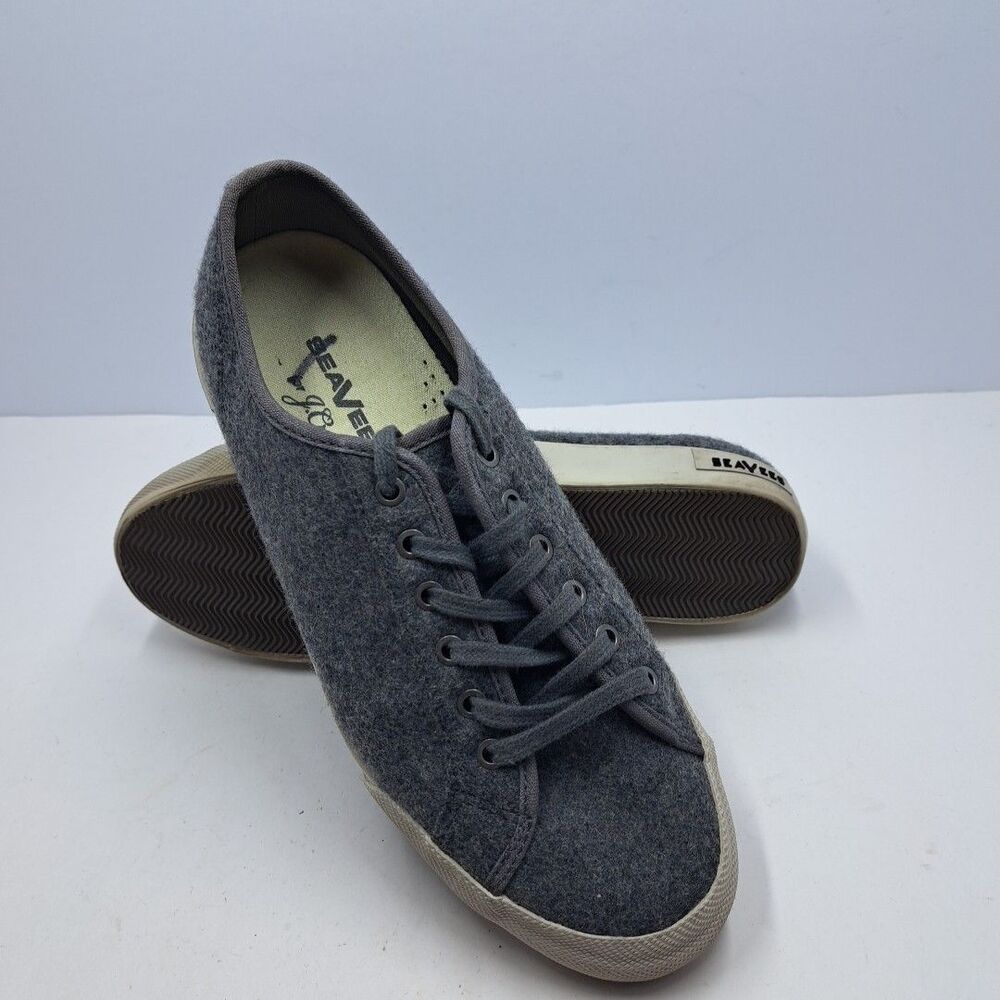 SeaVees By J Crew Monterey Sneaker Womens Size 9 Dark Heather Grey Wool Lace Up